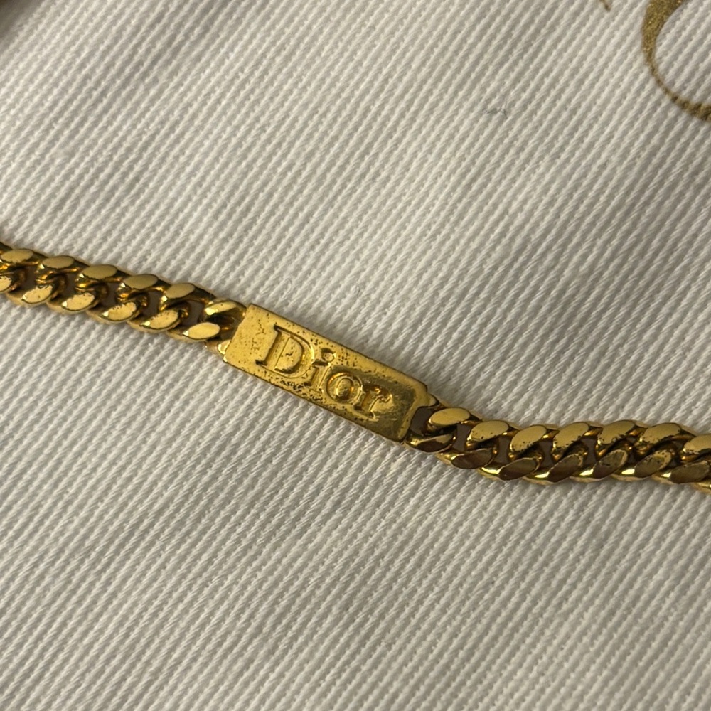 !!SOLD!!Dior Cuban Link Gold Bracelet - Picture 4 of 8
